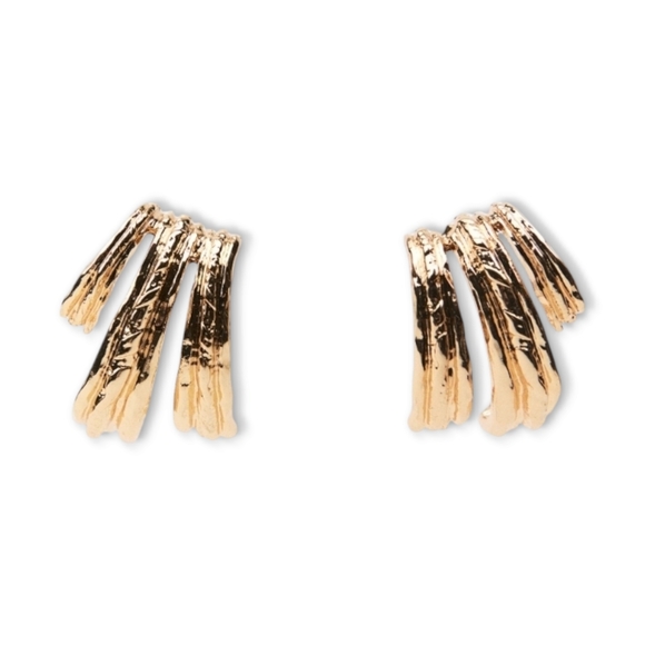 ZARA Triple Metal Earrings - Picture 4 of 12